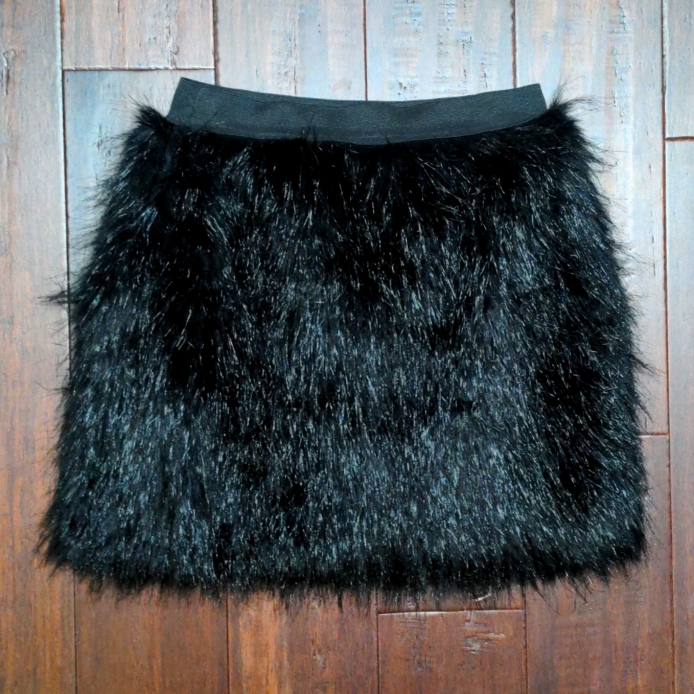 Faux fur skirt